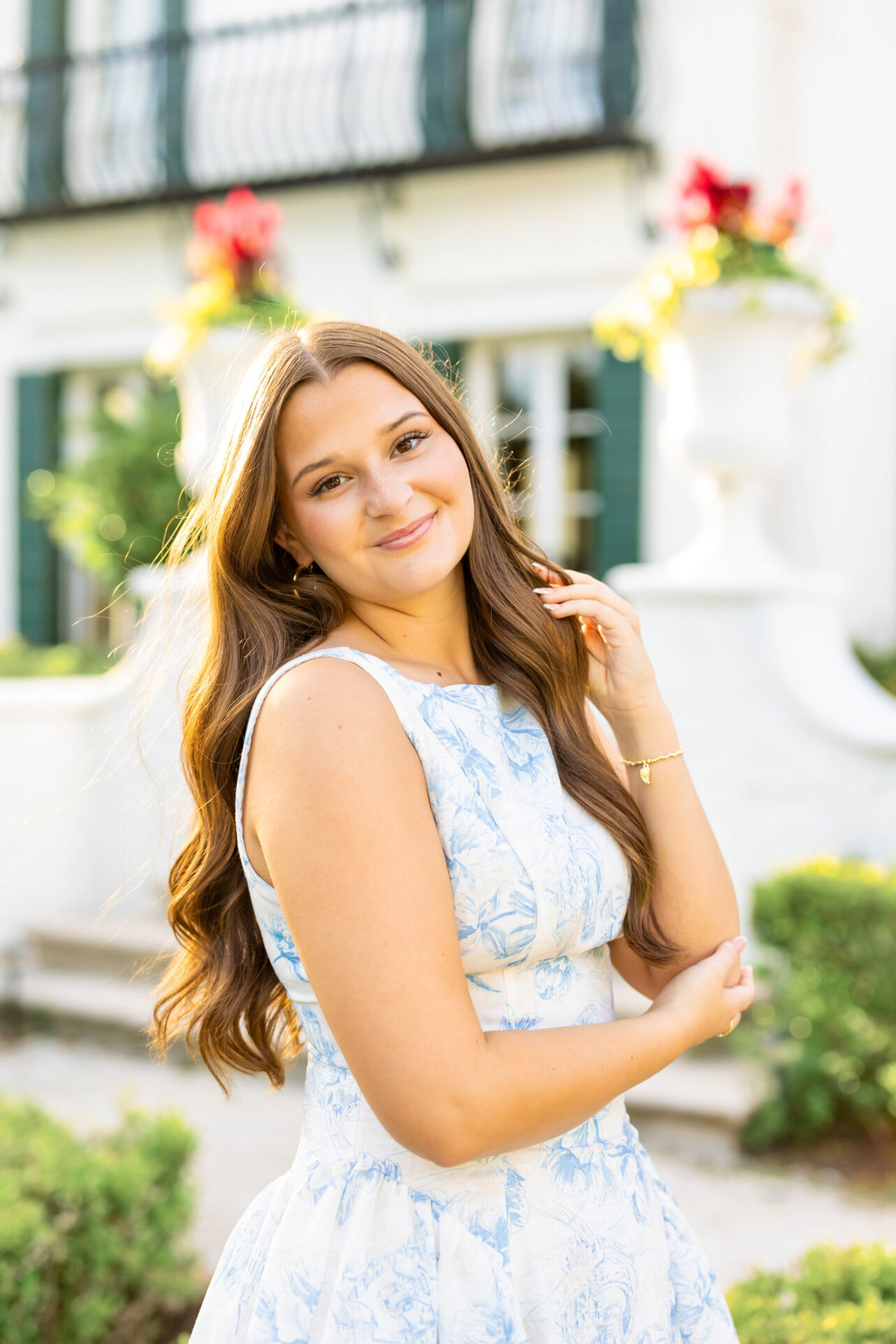 A girl in Jekyll Island for Senior Session