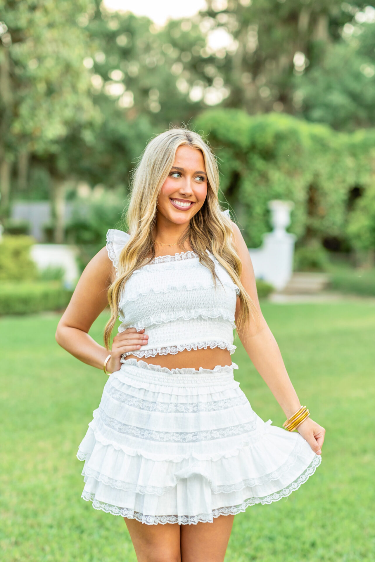 A girl in Jekyll Island for Senior session