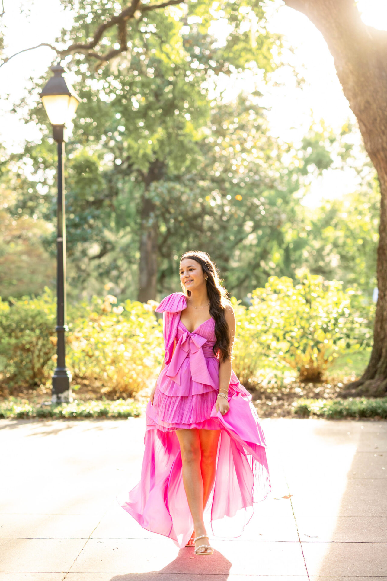 High School Girl in Savannah having her pictures done by Abi Faith